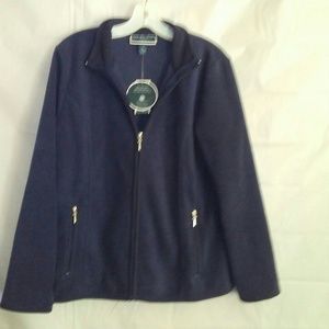 Karen Scott sports zip-up fleece size medium Jacket